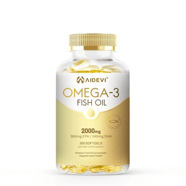 AIDEVI - AIDEVI® 加拿大深海魚油 2000mg(300粒裝)|DHA × EPA × Omega - 3 × 全方位心腦護理補充劑 - 營養補充劑